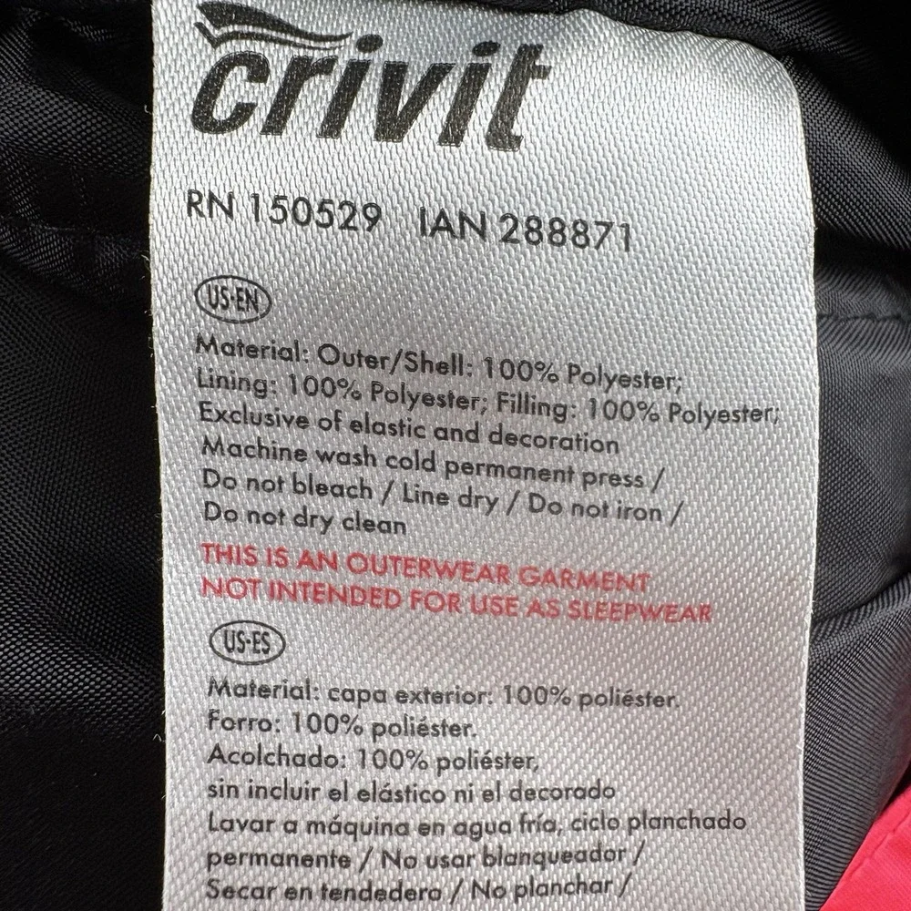 Crivit Kids Snow Ski Pants 10-12Y Pink Insulated Bib Snowboard Winter Suspenders